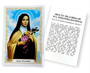 100 Santinho Folheto Oração Santa Terezinha
