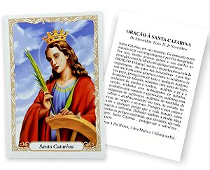 100 Santinho Folheto Oração Santa Catarina