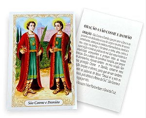 100 Santinho Folheto Oração São Cosme e Damiao