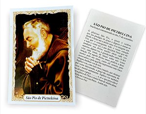 100 Santinho Folheto Oração Santo Padre Pio