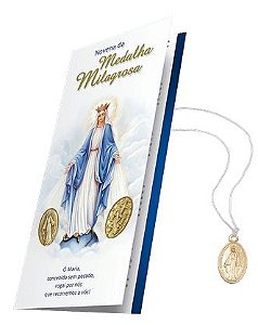 Novena Medalha Milagrosa Alumínio Dourado