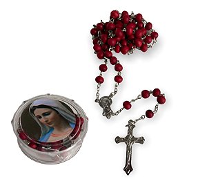 Terço Perfumado com Caixa Acrilica variadas 49cm