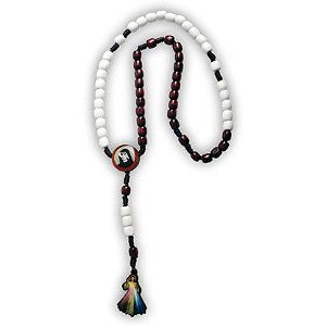 Terço da Misericórdia Jesus e Santa Faustina 33cm