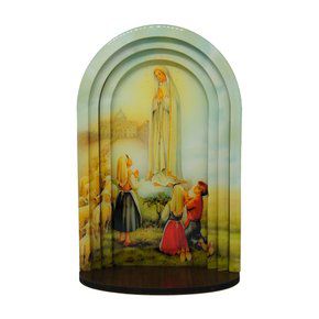 Capela em MDF Resinado Nossa Senhora de Fatima 3D 24 cm