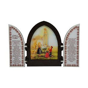 Capela em MDF Resinado Nossa Senhora de Fatima Portas 18 cm