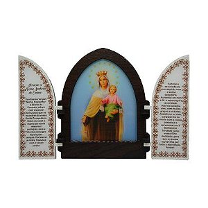 Capela em MDF Resinado Nossa Senhora do Carmo Portas 18 cm