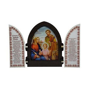 Capela em MDF Resinado Sagrada Familia com Portas 18 cm