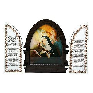 Capela em MDF Resinado Santa Rita de Cassia com Portas 18 cm