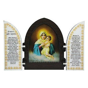 Capela em MDF Resinado Mãe Rainha com Portas 18 cm