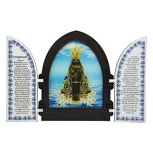 Capela em MDF Resinado Nossa Senhora Aparecida c Portas 18 cm