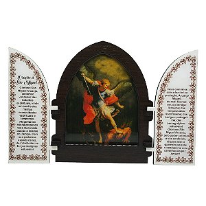 Capela em MDF Resinado São Miguel Arcanjo com Portas 18 cm
