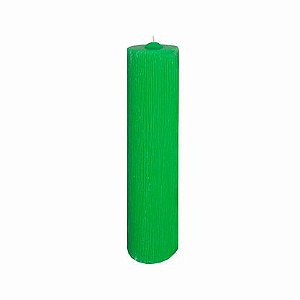 Vela Advento 30 cm x 7 cm Verde Texturizada