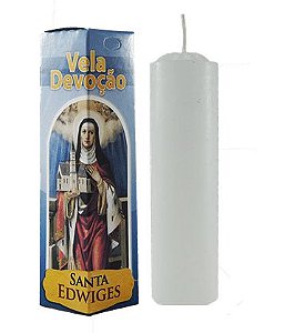 Vela Devoção Nossa Senhora Edwiges  13cm vem com Oração
