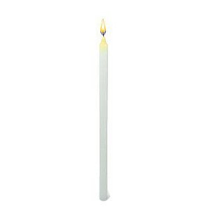 60 Velas Procissão Palestras Fina Branca Não pinga 24cm