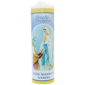 Vela Oração Protetor Nossa Senhora de Lourdes 14cm