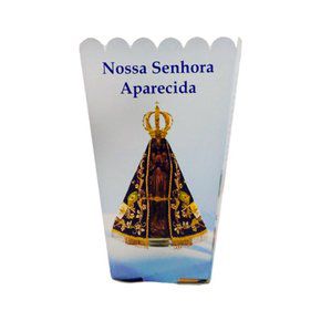 50 Protetor de Vela Nossa Senhora Aparecida 10cm