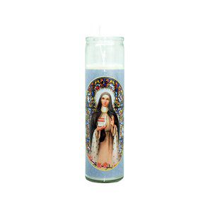 Vela Vidro Altar Santa Edwiges 22cmx 8cm