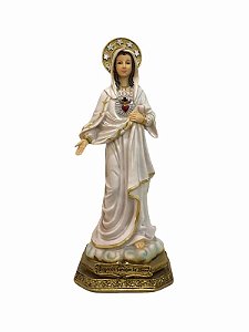 Imagem Sagrado Coração de Maria Resina Importada 22cm