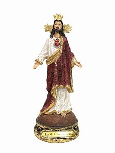Imagem Sagrado Coração de Jesus  Resina Importada 17cm