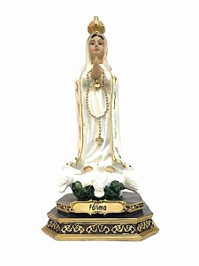 Imagem Nossa Senhora de Fatima Resina Importada 30cm