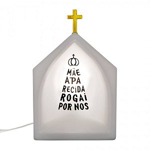 Abajur Luminaria  Capela Rogai Por Nós 33cm