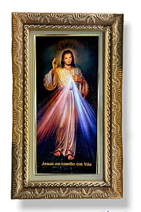 Quadro Jesus Misericordioso Decorativo Parede 73x43cm
