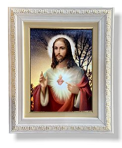 Quadro Sagrado Coração De Jesus Parede Decorativo 57x47