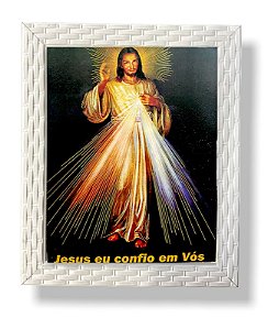 Quadro Decorativo Jesus Misericordioso Parede Resinado 25x30