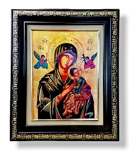 Quadro N Senhora Do Perpetuo Socorro Icone Decorativo 57x47