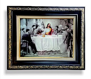 Quadro Jesus Ceiando Decorativo Imagem Resinada 57x47