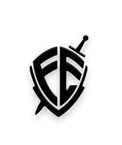 Adesivo Escudo Da Fé Preto 6x5cm