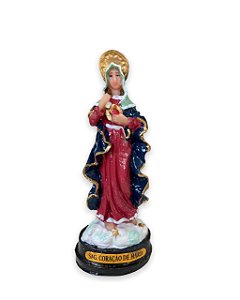 Imagem Sagrado Coração De Maria Resina Nobre 12cm