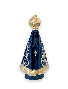 Imagem Nossa Senhora Aparecida Gesso Premium Azul 11cm