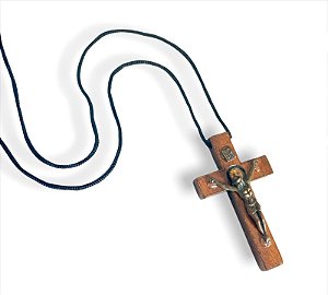 12 Cordoes com Cruz Jesus Madeira Medalha Resinada São Bento