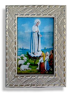 Quadro Nossa Senhora de Fatima Decorativo c/ Vidro 20x15