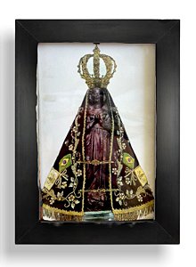 Quadro Nossa Senhora Aparecida com Vidro Decorativo 20x15