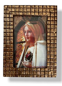 Quadro Nossa Senhora De Fatima Com Vidro Decorativo 20x15
