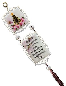 Decoração De Porta Nossa Senhora Aparecida C Oração Resinada