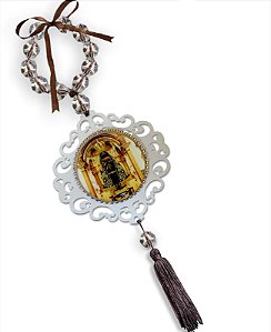 Medalhao De Berço Nossa Senhora Aparecida Oração Resinada
