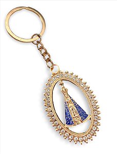 Chaveiro Nossa Senhora Aparecida Com Strass Vazado