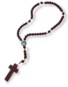 12 Terços Jesus Misericordioso De Madeira Mogno Cruz 37cm
