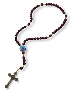 12 Terços De Mão Nossa Senhora Aparecida Madeira 30cm
