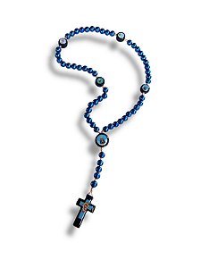Terço Infantil Varios Santos  Azul 31cm