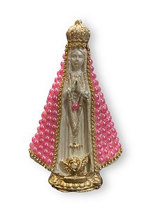 Imagem Nossa Senhora Aparecida Italiana Perola Rosa 15cm