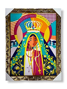 Quadro Nossa Senhora Aparecida Infantil Decorativo 30x40cm