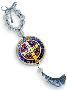Medalha São Bento Enfeite De Porta Madeira C/ Oração  27cm
