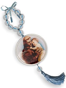 Adorno de Porta Santo Antonio com Oração Acrilico 30cm