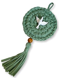 Enfeite De Porta Croche Divino Espirito Santo Verde