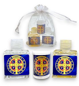 São Bento Kit Proteção Oleo Sal E Agua Benta