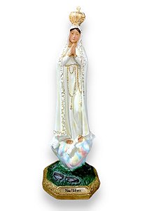 Imagem Nossa Senhora De Fatima Resina Nobre 30cm